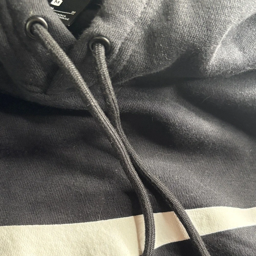 Nike Men's Black Hoodie with White Logo